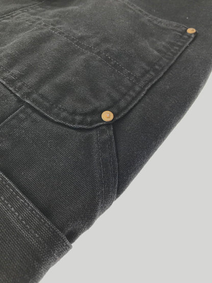 【中古品】【メンズ】 Carhartt カーハート BIB OVERALL COTTON DUCK R01 BLK USA製 ビブ オーバーオール コットン ダック 157-260213-rt-22-tag カラー：ブラック 万代Net店