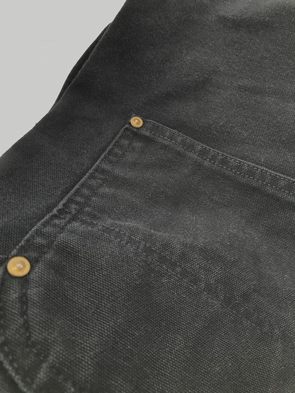 【中古品】【メンズ】 Carhartt カーハート BIB OVERALL COTTON DUCK R01 BLK USA製 ビブ オーバーオール コットン ダック 157-260213-rt-22-tag カラー：ブラック 万代Net店