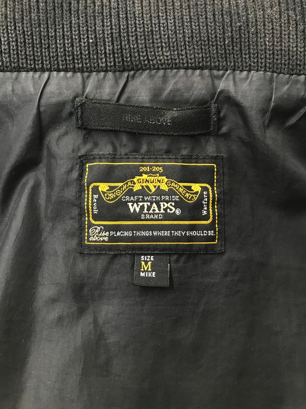 【現状渡し品】【メンズ】 WTAPS ダブルタップス RISE ABOVE DOWN JACKET 092GWDT-JKM01 ライズ アバフ ダウンジャケットアウター 142-260212-rt-05-tag サイズ：M カラー：ブラック 万代Net店