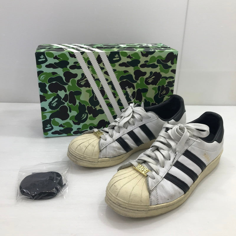 【現状渡し品】【メンズ】 × A BATHING APE アベイシングエイプ GZ8980 21SS SUPERSTAR 80S スーパースター スニーカー 靴 161-260211-na-20-tag サイズ：28cm US 10 カラー：FTWWHT/CBLACK/OWHITE 万代Net店
