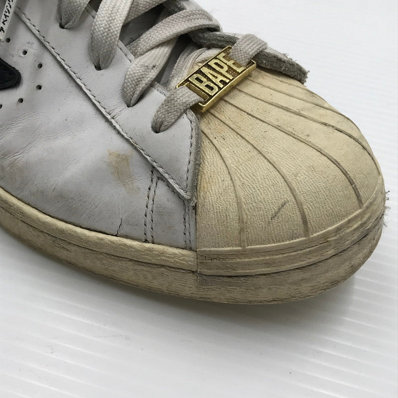 【現状渡し品】【メンズ】 × A BATHING APE アベイシングエイプ GZ8980 21SS SUPERSTAR 80S スーパースター スニーカー 靴 161-260211-na-20-tag サイズ：28cm US 10 カラー：FTWWHT/CBLACK/OWHITE 万代Net店