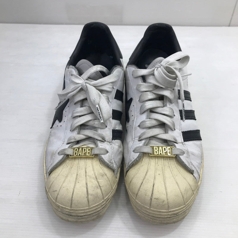 【現状渡し品】【メンズ】 × A BATHING APE アベイシングエイプ GZ8980 21SS SUPERSTAR 80S スーパースター スニーカー 靴 161-260211-na-20-tag サイズ：28cm US 10 カラー：FTWWHT/CBLACK/OWHITE 万代Net店