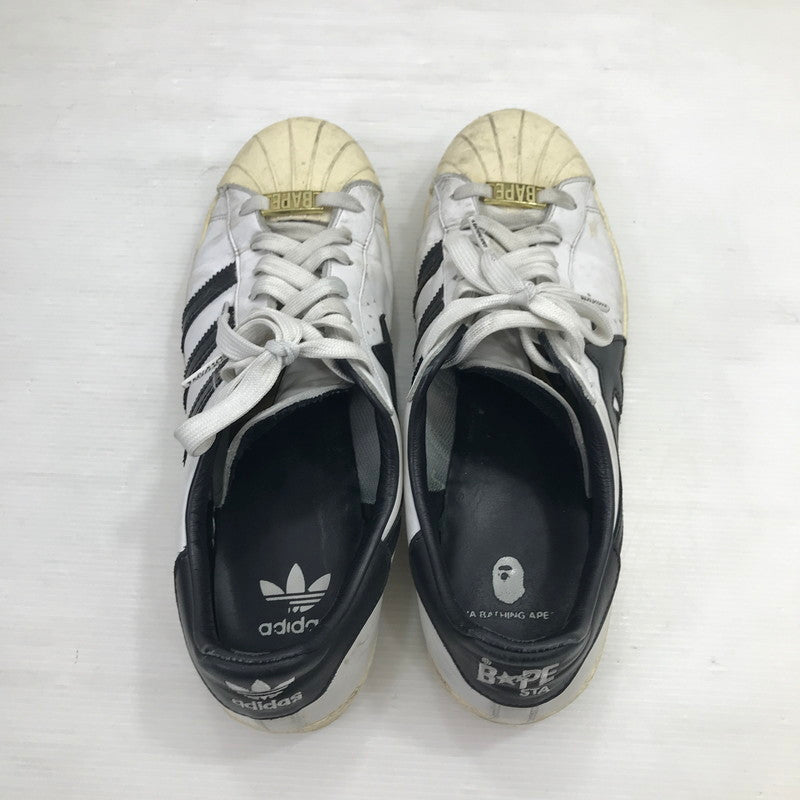 【現状渡し品】【メンズ】 × A BATHING APE アベイシングエイプ GZ8980 21SS SUPERSTAR 80S スーパースター スニーカー 靴 161-260211-na-20-tag サイズ：28cm US 10 カラー：FTWWHT/CBLACK/OWHITE 万代Net店
