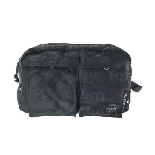 【中古品】【メンズ】 PORTER ポーター × HYSTERIC GLAMOUR ヒステリックグラマー コラボ TANKER WAIST BAG タンカー ウエストバッグ ボディバッグ 吉田カバン 188-260213-hi-28-tag カラー：ブラック 万代Net店