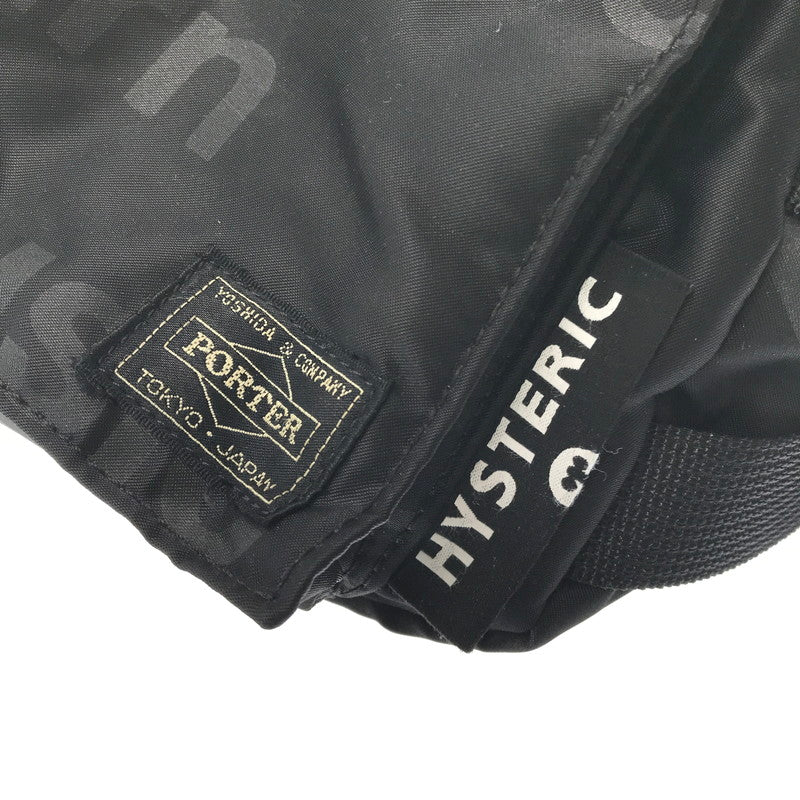 【中古品】【メンズ】 PORTER ポーター × HYSTERIC GLAMOUR ヒステリックグラマー コラボ TANKER WAIST BAG タンカー ウエストバッグ ボディバッグ 吉田カバン 188-260213-hi-28-tag カラー：ブラック 万代Net店