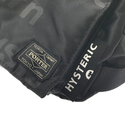 【中古品】【メンズ】 PORTER ポーター × HYSTERIC GLAMOUR ヒステリックグラマー コラボ TANKER WAIST BAG タンカー ウエストバッグ ボディバッグ 吉田カバン 188-260213-hi-28-tag カラー：ブラック 万代Net店