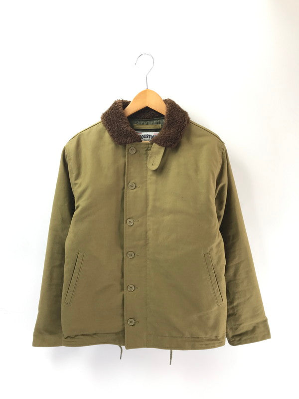 【中古品】【メンズ】 HOUSTON ヒューストン N-1 DECK JACKET 51466 デッキジャケット 145-260212-rt-07-tag サイズ：M カラー：カーキ 万代Net店