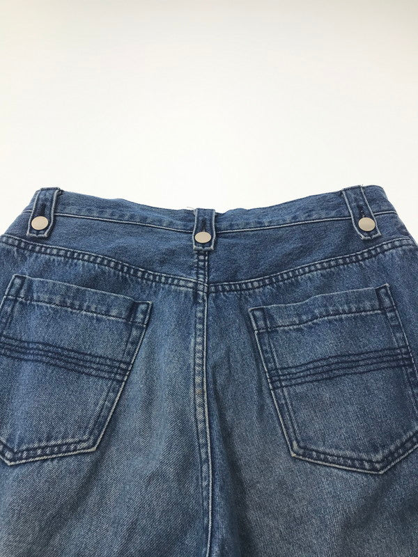【中古品】【メンズ】 HARE ハレ SIDE BUTTON WIDE DENIM PANTS サイド ボタン ワイド デニム パンツ 158-260213-rt-20-tag カラー：ブルー 万代Net店