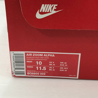 【中古美品】【メンズ】 NIKE ナイキ AIR ZOOM ALPHA BQ8800-002 エアズーム アルファ スニーカー 靴 160-260211-na-07-tag サイズ：28cm US 10 カラー：BLACK/VOLT-WOLF GREY-WHITE 万代Net店