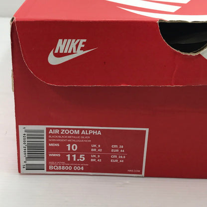 【中古美品】【メンズ】 NIKE ナイキ AIR ZOOM ALPHA BQ8800-004 エアズーム アルファ スニーカー 靴 160-260211-na-08-tag サイズ：28cm US 10 カラー：BLACK/BLACK-METALIC SILVER 万代Net店