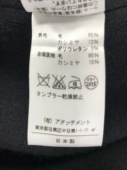 【中古品】【メンズ】 KAZUYUKI KUMAGAI ATTACHMENT カズユキクマガイアタッチメント CASHMERE BLEND MELTON HOODED COAT KC52-020 カシミヤ混 メルトン コート 140-260223-rt-09-tag サイズ：1 カラー：ブラック 万代Net店