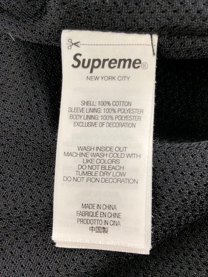 【メンズ】 Supreme シュプリーム 25AW SPELLOUT EMBROIDERED RIPSTOP TRACK JACKET スペルアウト 刺繍入り リップストップ トラックジャケット 149-260320-rt-24-tag サイズ：M カラー：ブラック 万代Net店