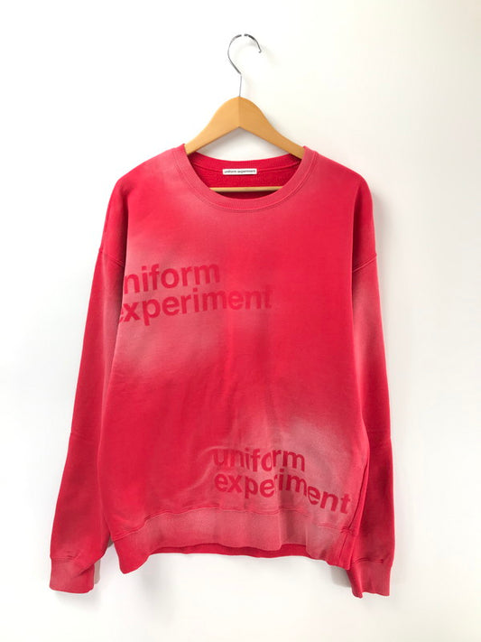 【中古品】【メンズ】 uniform experiment ユニフォームエクスペリメント FADE SWEATSHIRT UE-242044 フェード スウェット シャツ 142-260213-rt-06-tag カラー：レッド 万代Net店