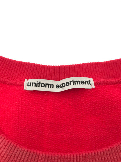 【中古品】【メンズ】 uniform experiment ユニフォームエクスペリメント FADE SWEATSHIRT UE-242044 フェード スウェット シャツ 142-260213-rt-06-tag カラー：レッド 万代Net店