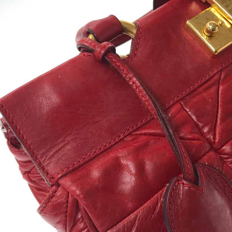 【現状渡し品】【レディース】 MARC JACOBS マークジェイコブス HAND BAG ハンドバッグ カバン 188-260510-na-16-tagh カラー：レッド 万代Net店
