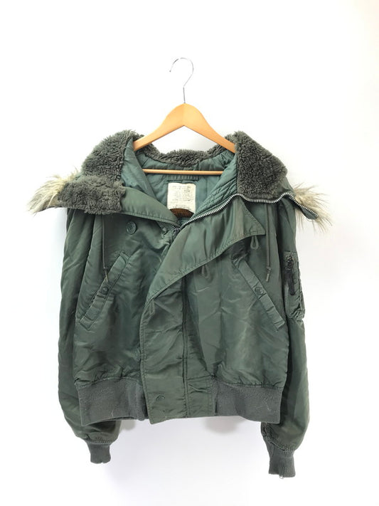 【現状渡し品】【メンズ】 ALPHA アルファ 80～90's N-2B FLIGHT JACKET 1615-573-8335 80～90年代 フライト ジャケット USA製 IDEALジッパー 145-260212-rt-04-tag サイズ：M カラー：カーキ 万代Net店