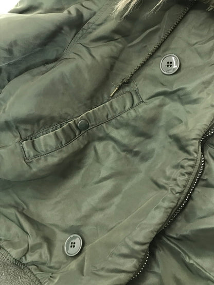 【現状渡し品】【メンズ】 ALPHA アルファ 80～90's N-2B FLIGHT JACKET 1615-573-8335 80～90年代 フライト ジャケット USA製 IDEALジッパー 145-260212-rt-04-tag サイズ：M カラー：カーキ 万代Net店