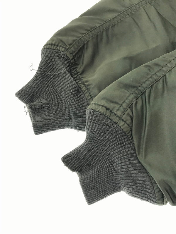 【現状渡し品】【メンズ】 ALPHA アルファ 80～90's N-2B FLIGHT JACKET 1615-573-8335 80～90年代 フライト ジャケット USA製 IDEALジッパー 145-260212-rt-04-tag サイズ：M カラー：カーキ 万代Net店