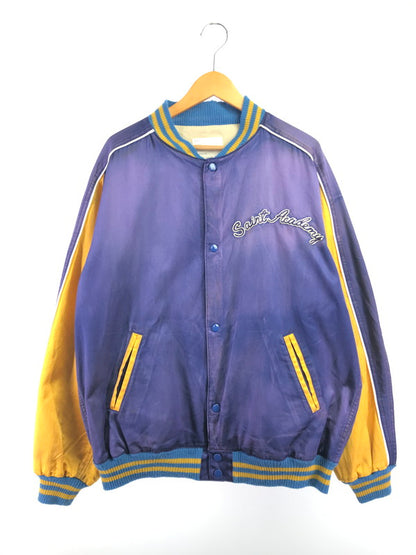 【現状渡し品】【メンズ】 SAINT MICHAEL セント マイケル SHERMER ACADEMY SA_SKASTADIUM JKT SM-A22-0000-063 シャーマー アカデミー スカスタジアム ジャケット スタジャン スカジャン 141-261017-ty-07-tagh サイズ：L カラー：パープル/イエロー 万代Net店