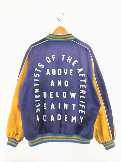 【現状渡し品】【メンズ】 SAINT MICHAEL セント マイケル SHERMER ACADEMY SA_SKASTADIUM JKT SM-A22-0000-063 シャーマー アカデミー スカスタジアム ジャケット スタジャン スカジャン 141-261017-ty-07-tagh サイズ：L カラー：パープル/イエロー 万代Net店