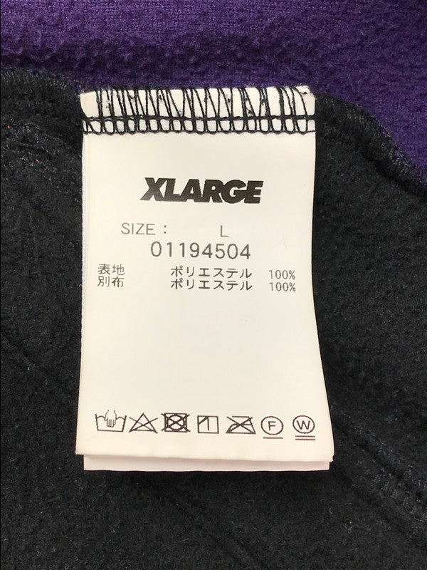 【中古品】【メンズ】 XLARGE エクストララージ MULTI PANELED ZIP JACKET 01194504 マルチ パネル ジップ ジャケット アウター 142-260219-rt-09-tag サイズ：L カラー：パープル 万代Net店
