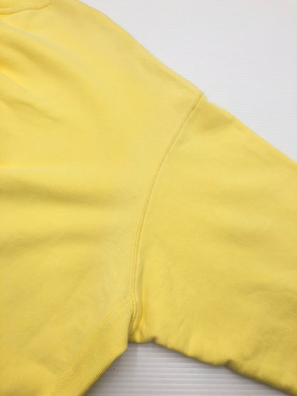【現状渡し品】【メンズ】 WE11DONE ウェルダン HAND BLEACHED IRIDESCENT LOGO SWEATER WD-TP7-20-100-U-WH ロゴ スウェット トレーナー 142-260516-na-14-tagh サイズ：M カラー：イエロー 万代Net店