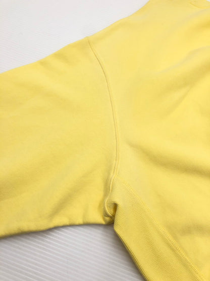 【現状渡し品】【メンズ】 WE11DONE ウェルダン HAND BLEACHED IRIDESCENT LOGO SWEATER WD-TP7-20-100-U-WH ロゴ スウェット トレーナー 142-260516-na-14-tagh サイズ：M カラー：イエロー 万代Net店