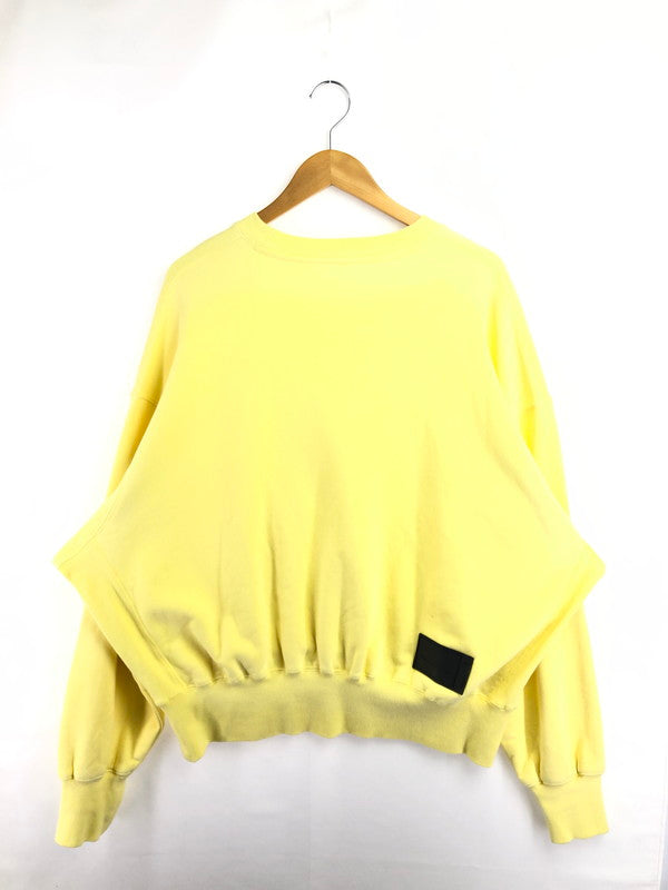 【現状渡し品】【メンズ】 WE11DONE ウェルダン HAND BLEACHED IRIDESCENT LOGO SWEATER WD-TP7-20-100-U-WH ロゴ スウェット トレーナー 142-260516-na-14-tagh サイズ：M カラー：イエロー 万代Net店