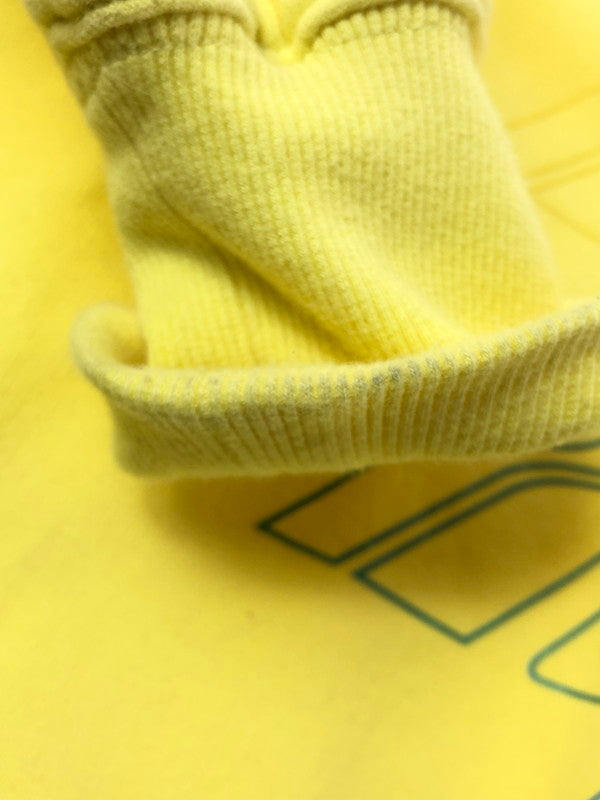【現状渡し品】【メンズ】 WE11DONE ウェルダン HAND BLEACHED IRIDESCENT LOGO SWEATER WD-TP7-20-100-U-WH ロゴ スウェット トレーナー 142-260516-na-14-tagh サイズ：M カラー：イエロー 万代Net店
