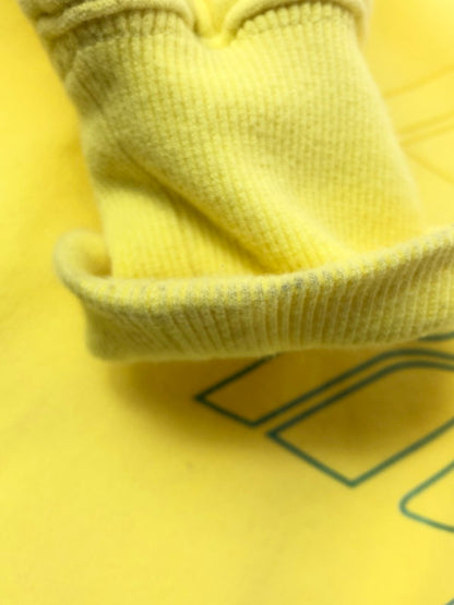 【現状渡し品】【メンズ】 WE11DONE ウェルダン HAND BLEACHED IRIDESCENT LOGO SWEATER WD-TP7-20-100-U-WH ロゴ スウェット トレーナー 142-260516-na-14-tagh サイズ：M カラー：イエロー 万代Net店