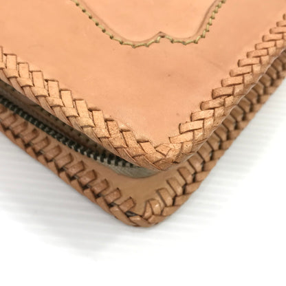 【中古品】【メンズ】 LEATHER FOCUS レザー フォーカス LEATHER LONG WALLET レザーロングウォレット 長財布 200-260407-na-12-tag カラー：ベージュ系 万代Net店