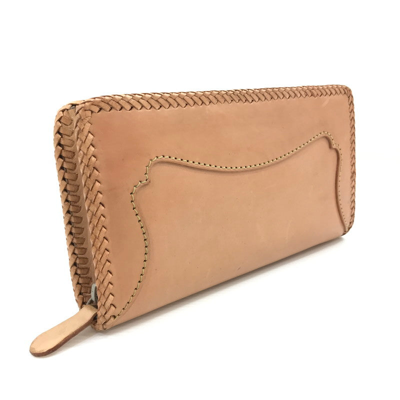 【中古品】【メンズ】 LEATHER FOCUS レザー フォーカス LEATHER LONG WALLET レザーロングウォレット 長財布 200-260407-na-12-tag カラー：ベージュ系 万代Net店