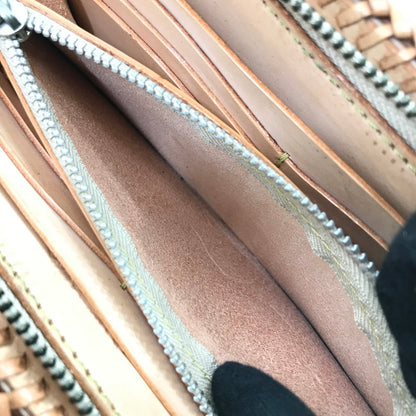 【中古品】【メンズ】 LEATHER FOCUS レザー フォーカス LEATHER LONG WALLET レザーロングウォレット 長財布 200-260407-na-12-tag カラー：ベージュ系 万代Net店