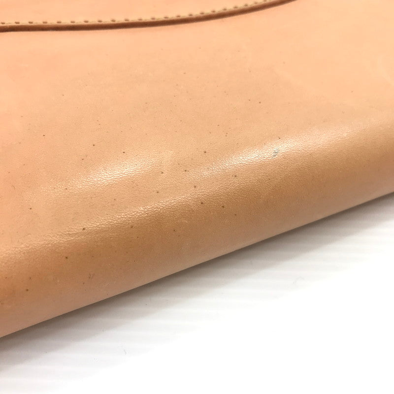 【中古品】【メンズ】 LEATHER FOCUS レザー フォーカス LEATHER LONG WALLET レザーロングウォレット 長財布 200-260407-na-12-tag カラー：ベージュ系 万代Net店