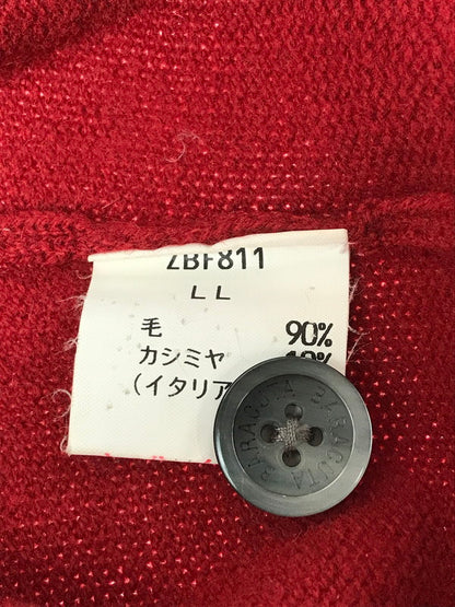 【中古品】【メンズ】 ARGYLE KNIT CARDIGAN ZBF811 アーガイル柄 ニット カーディガン 141-260224-na-10-tag サイズ：LL カラー：レッド 万代Net店