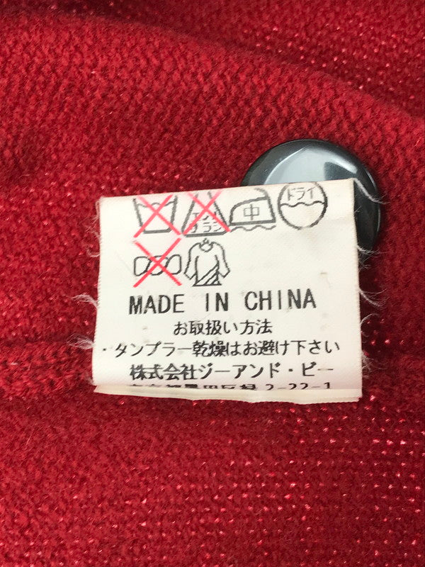 【中古品】【メンズ】 ARGYLE KNIT CARDIGAN ZBF811 アーガイル柄 ニット カーディガン 141-260224-na-10-tag サイズ：LL カラー：レッド 万代Net店
