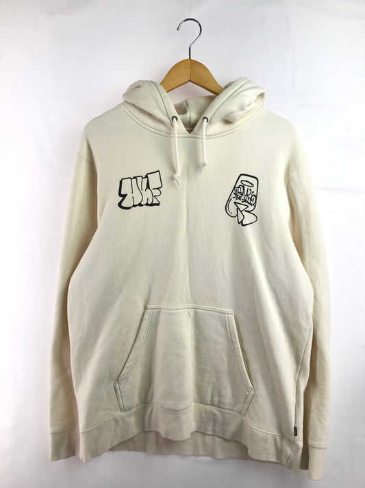 【中古品】【メンズ】 HUF ハフ REMIO PULLOVER HOODIE レミオ プルオーバー フーディー パーカー 142-260224-na-03-tag サイズ：XL カラー：アイボリー 万代Net店