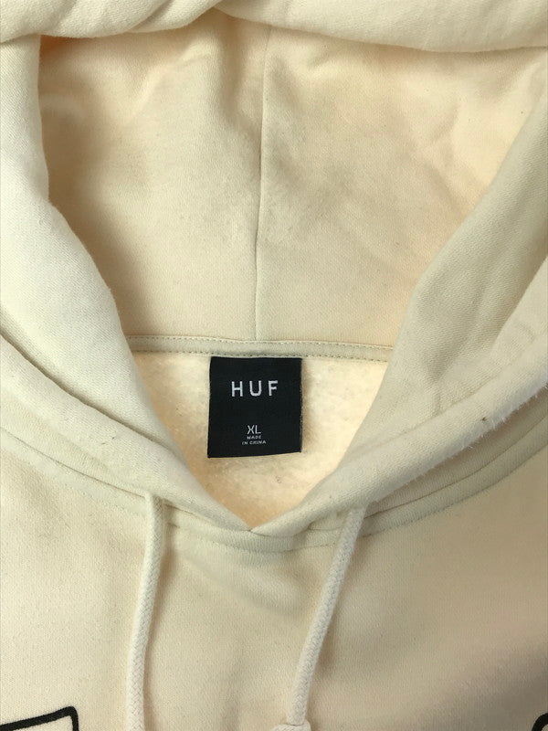 【中古品】【メンズ】 HUF ハフ REMIO PULLOVER HOODIE レミオ プルオーバー フーディー パーカー 142-260224-na-03-tag サイズ：XL カラー：アイボリー 万代Net店