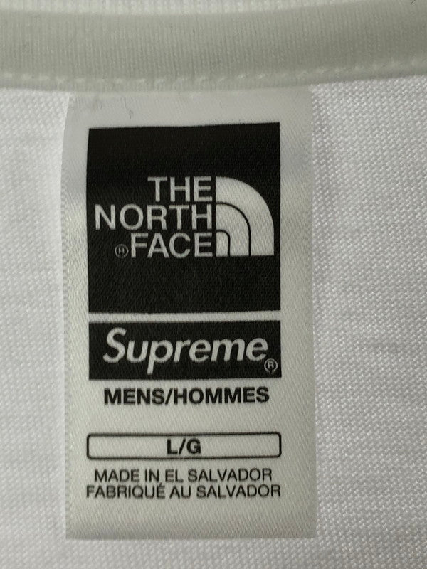 【中古品】【メンズ】 Supreme シュプリーム × THE NORTH FACE ザ・ノースフェイス S/S TOP WHITE NT524001 ショートスリーブ トップ 半袖Tシャツ トップス 149-260320-rt-01-tag サイズ：L カラー：ホワイト 万代Net店