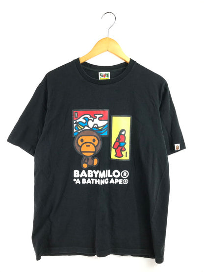 【中古品】【メンズ】 A BATHING APE アベイシングエイプ × JAPAN ART BABY MILO S/S T-SHIRT ジャパン アート ベイビー マイロ Tシャツ 半袖Tシャツ 142-260224-na-07-tag サイズ：XL カラー：ブラック 万代Net店