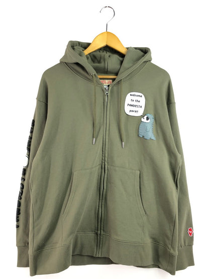 【中古品】【メンズ】 PANDIESTA パンディエスタ ZIP UP HOODIE KHAKI 564322 ジップアップ フーディー パーカー トップス 145-260216-rt-16-tag サイズ：XXL カラー：カーキ 万代Net店