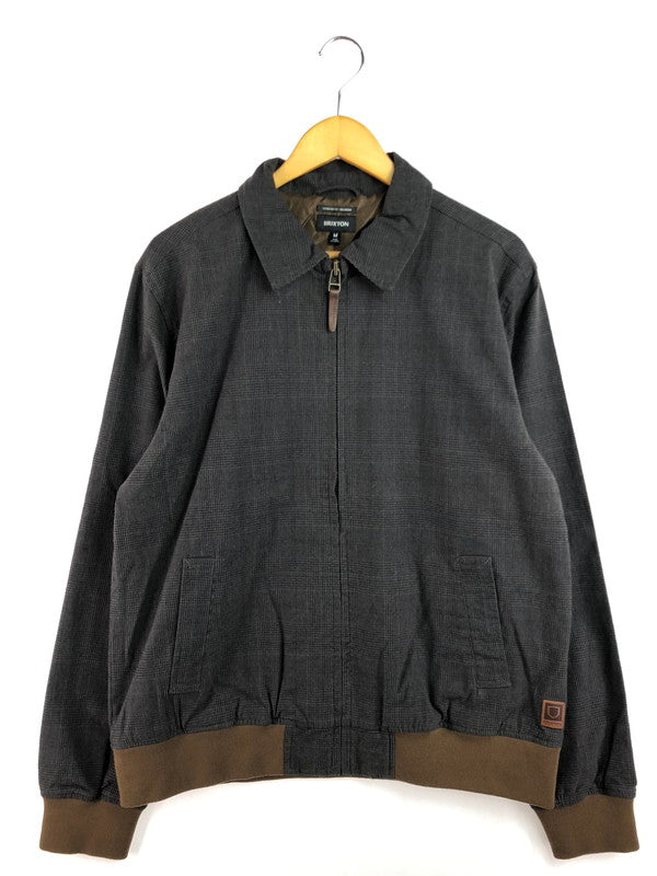 【中古品】【メンズ】 BRIXTON ブリクストン DILLINGER BOMBER JACKET BLACK HOUNDSTOOTH 03440 ディリンジャー ボンバージャケット ブラック ハウンドトゥース 142-260216-rt-03-tag サイズ：M カラー：グレー 万代Net店