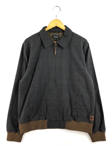 【中古品】【メンズ】 BRIXTON ブリクストン DILLINGER BOMBER JACKET BLACK HOUNDSTOOTH 03440 ディリンジャー ボンバージャケット ブラック ハウンドトゥース 142-260216-rt-03-tag サイズ：M カラー：グレー 万代Net店