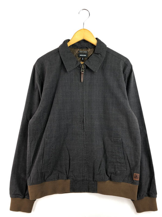 【中古品】【メンズ】 BRIXTON ブリクストン DILLINGER BOMBER JACKET BLACK HOUNDSTOOTH 03440 ディリンジャー ボンバージャケット ブラック ハウンドトゥース 142-260216-rt-03-tag サイズ：M カラー：グレー 万代Net店