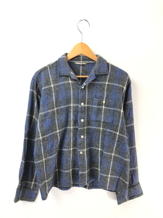 【現状渡し品】【メンズ】 FRUIT OF THE LOOM フルーツ オブ ザ ルーム 60's WOOL RAYON OPEN COLLAR SHIRT ウール レーヨン オープンカラー シャツ トップス 146-260213-rt-08-tag カラー：グレー/ブルー 万代Net店