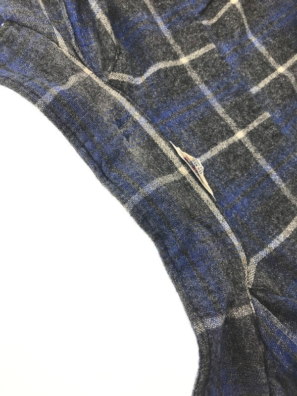 【現状渡し品】【メンズ】 FRUIT OF THE LOOM フルーツ オブ ザ ルーム 60's WOOL RAYON OPEN COLLAR SHIRT ウール レーヨン オープンカラー シャツ トップス 146-260213-rt-08-tag カラー：グレー/ブルー 万代Net店