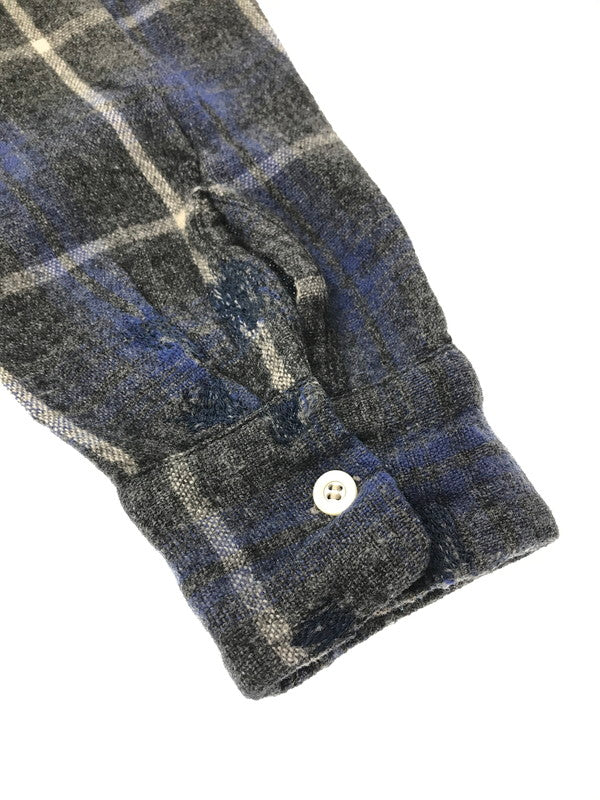 【現状渡し品】【メンズ】 FRUIT OF THE LOOM フルーツ オブ ザ ルーム 60's WOOL RAYON OPEN COLLAR SHIRT ウール レーヨン オープンカラー シャツ トップス 146-260213-rt-08-tag カラー：グレー/ブルー 万代Net店