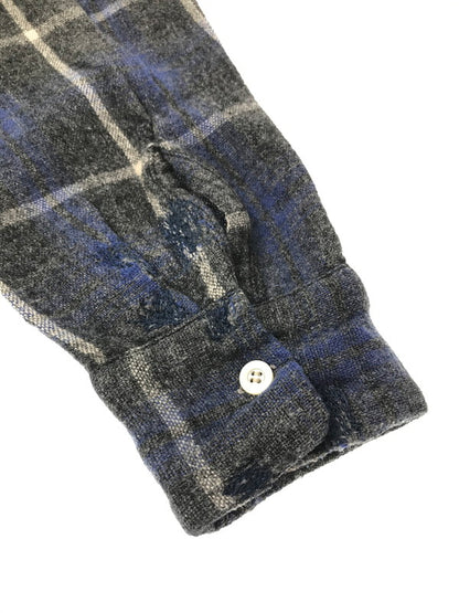 【現状渡し品】【メンズ】 FRUIT OF THE LOOM フルーツ オブ ザ ルーム 60's WOOL RAYON OPEN COLLAR SHIRT ウール レーヨン オープンカラー シャツ トップス 146-260213-rt-08-tag カラー：グレー/ブルー 万代Net店
