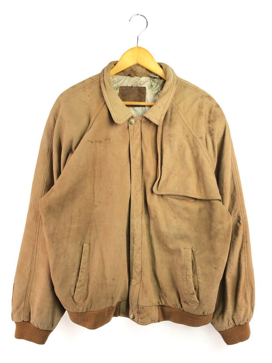 【現状渡し品】【メンズ】 MARLBORO マルボロ 90's GUN FLAP SUEDE LEATHER JACKET ガンフラップ スエード レザー ジャケット 146-260216-rt-19-tag サイズ：XL カラー：ブラウン 万代Net店
