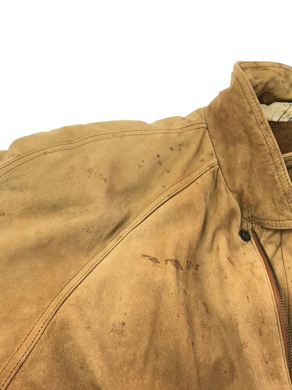 【現状渡し品】【メンズ】 MARLBORO マルボロ 90's GUN FLAP SUEDE LEATHER JACKET ガンフラップ スエード レザー ジャケット 146-260216-rt-19-tag サイズ：XL カラー：ブラウン 万代Net店